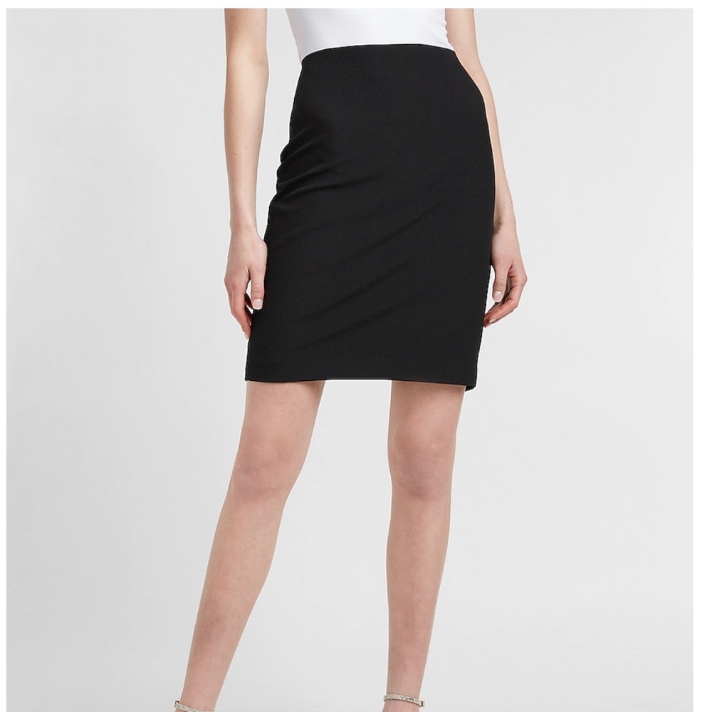 Express High Waisted Supersoft Twill Pencil Skirt